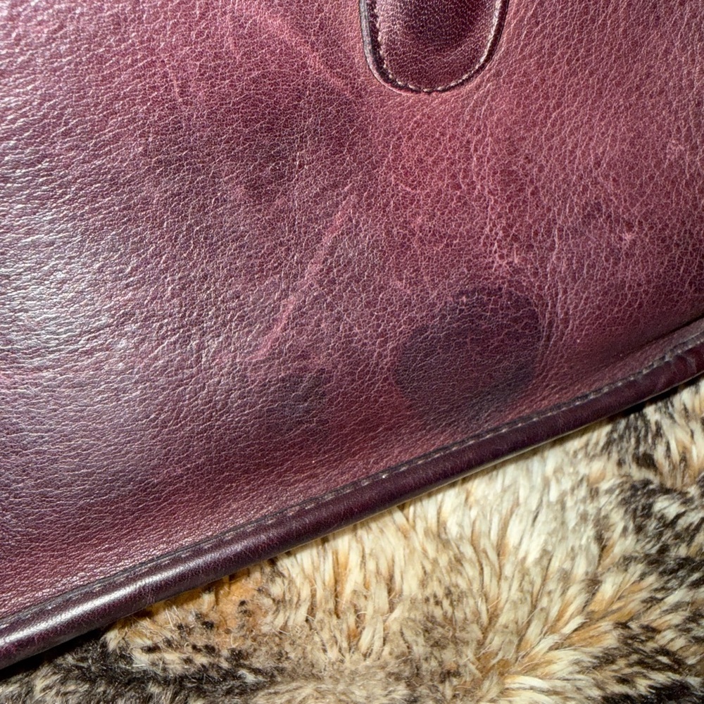 Coach Vintage Slim Satchel Burgundy Made in New York - Picture 13 of 16